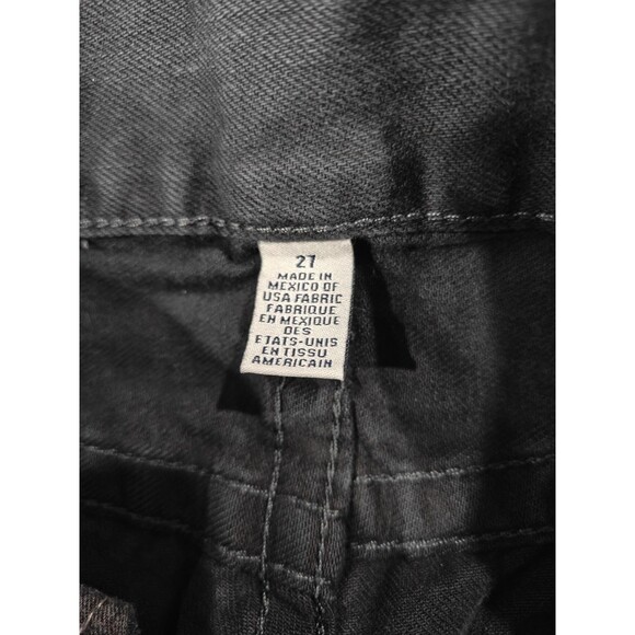 True Religion Jeans Women’s Size 27 Black Denim Skinny World Tour White Stitch - Picture 9 of 13